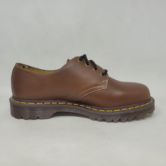 VTG Dr Martens Shoes Women 9 Brown Leather 3-Eye Oxford Lug Sole AirWair 1561/59 - Picture 7 of 12